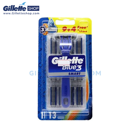 Gillette Shop, Gillette Blue3 Smart Razor With Blade Refill Blue 13 pieces