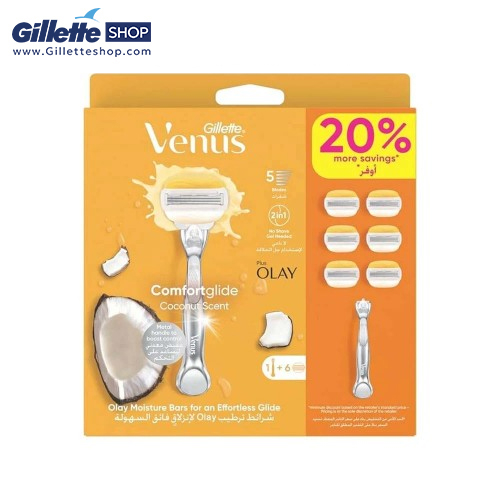 Gillette Shop, Gillette Venus ComfortGlide Coconut 1 Handle 6 Blades